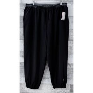 Sports Illustrated Athletic Board Pants Adult Sz 1X (38w) Black Wicking Stretch